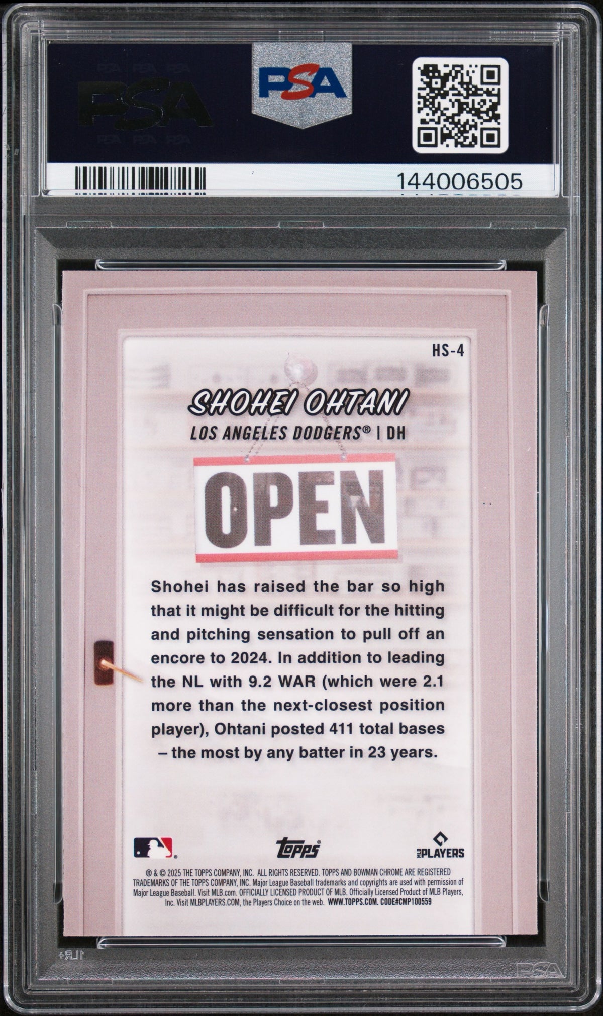 2025 Bowman, Shohei Ohtani Hobby Stars HS-4￼PSA 10-2