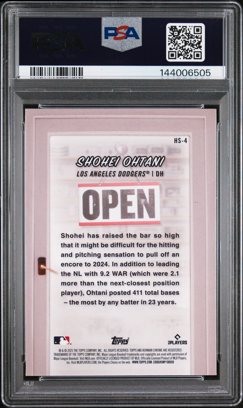 2025 Bowman, Shohei Ohtani Hobby Stars HS-4￼PSA 10-2
