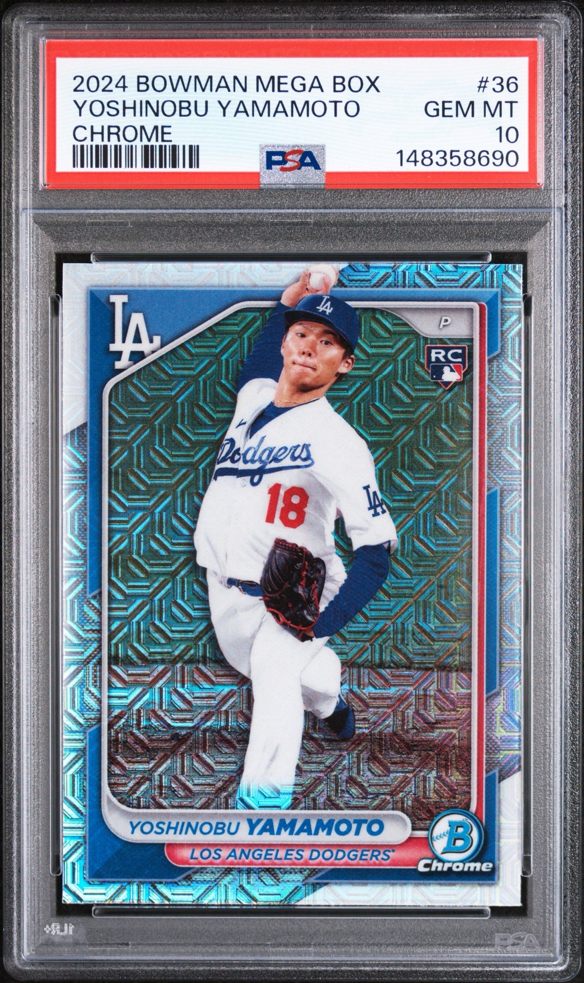 2024 Bowman Chrome Mega Box Mojo Yoshinobu Yamamoto  PSA 10