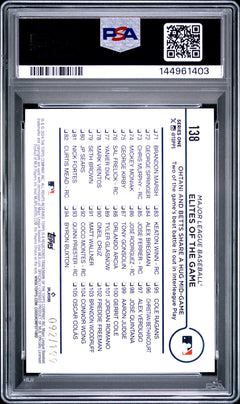 2024 TOPPS #138 OHTANI/BETTS RED CRACKLE FOIL BOARD /299 PSA 9-2
