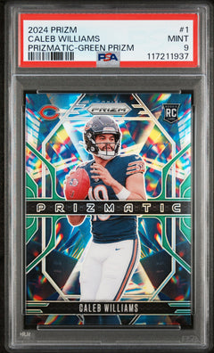 2024 Prizm Caleb Williams Prismatic Green 1 PSA 9-1