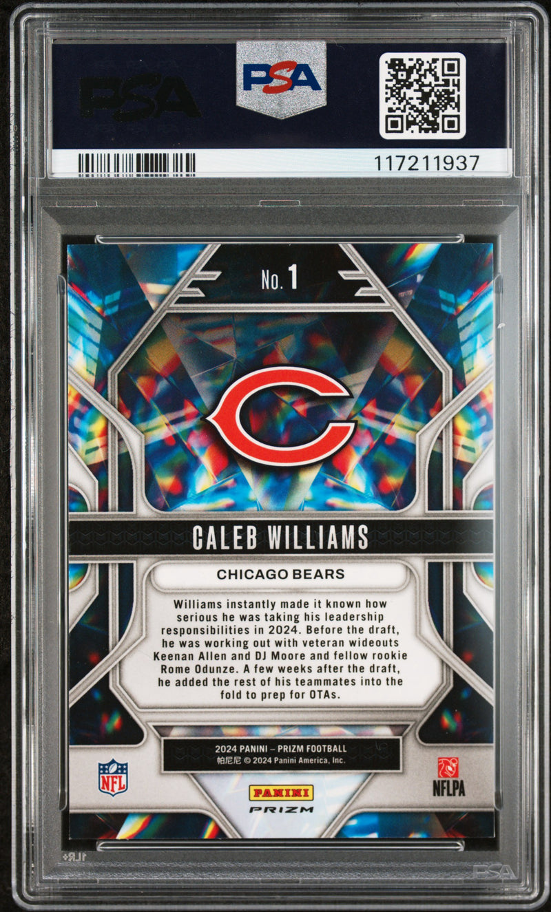 2024 Prizm Caleb Williams Prismatic Green 1 PSA 9-2