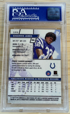 1999 Finest Edgerrin James RC W/Coating 152 PSA 9-2