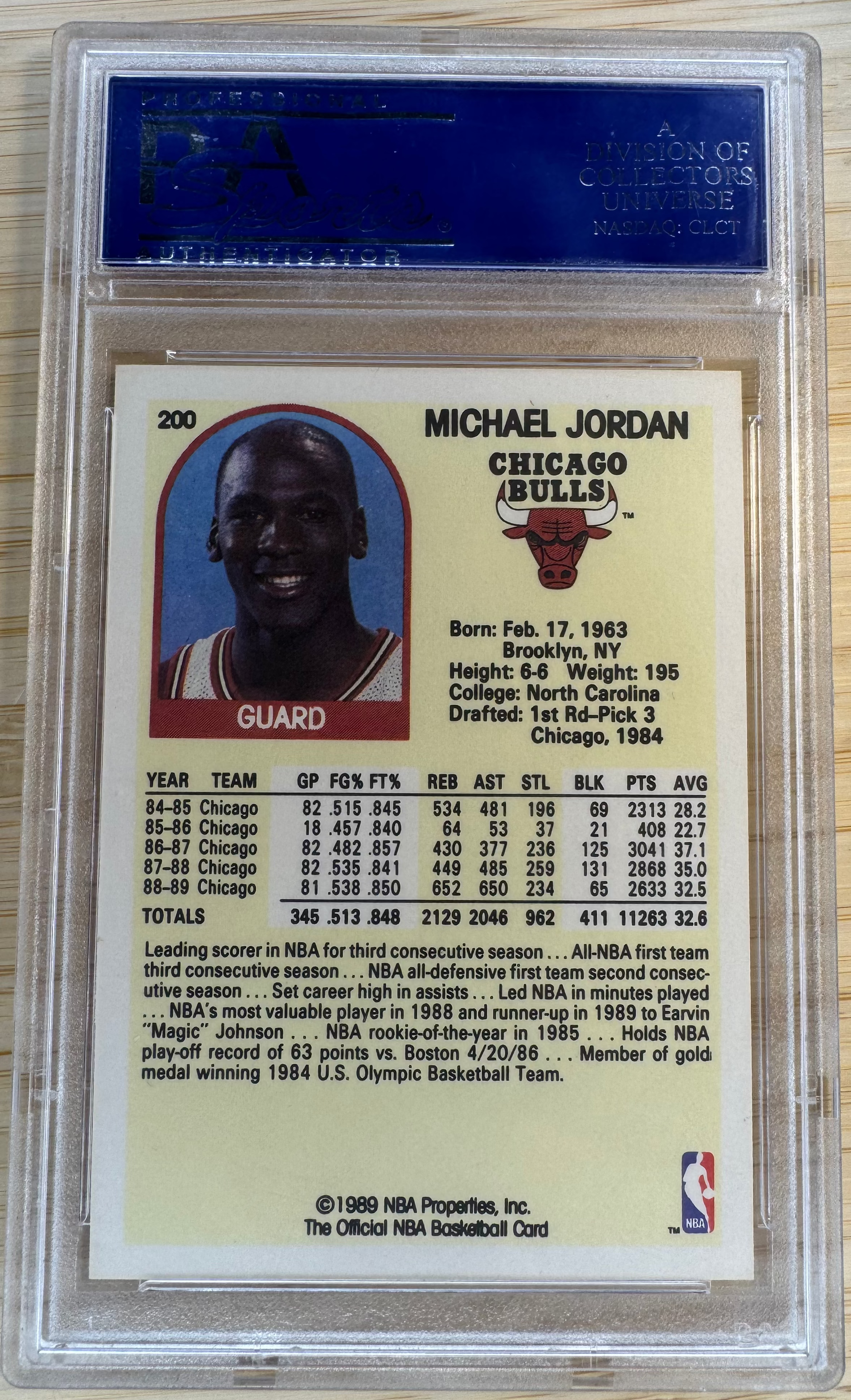 1989 Hoops Michael Jordan #200 PSA 9-2