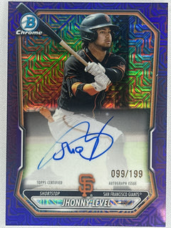 2026 Topps Bowman Chrome Jhonny Level Purple Mojo Auto /199 #BMA-JLE-1