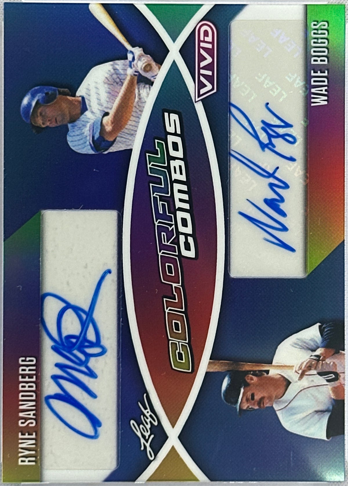 2025 Leaf Vivid Ryne Sandberg & Wade Boggs Colorful Combos Auto 1/1 #CC-31-1