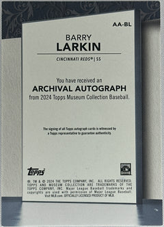 2024 Topps Certified Barry Larkin Auto /25 #AA-BL-2