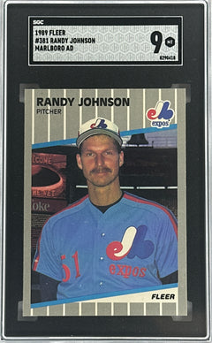1989 Fleer Randy Johnson Marlboro AD SGC 9 #381-1