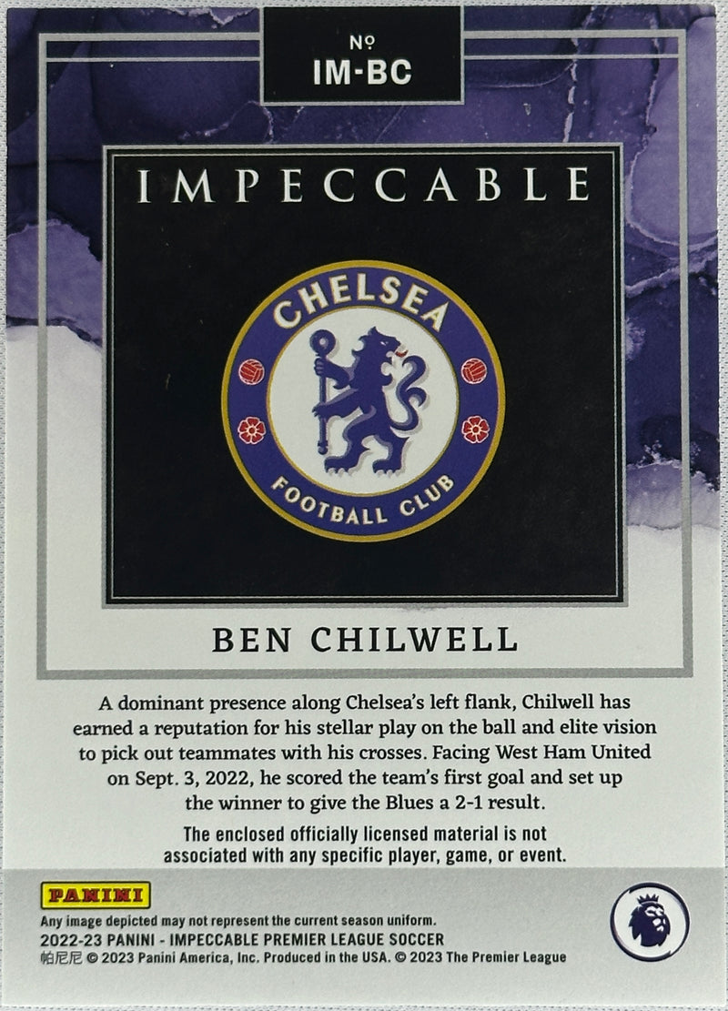 2022 Impeccable Materials Premier League Ben Chilwell /10 #IM-BC-2