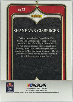 2025 Select NASCAR Shane Van Gisbergen Numbers /35 #12-2