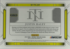 2025 National Treasures Justin Haley Triple Threat Signers Auto /10 #TTS-JHY-2