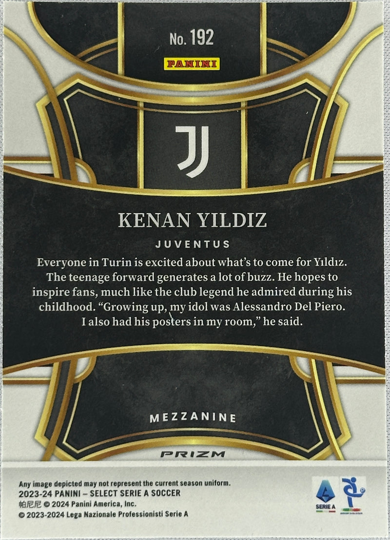 2023 Select Serie A Kenan Yildiz Rookie RC Silver #192-2
