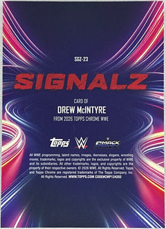 Topps Chrome WWE Drew McIntyre Signalz #SGZ-23-2
