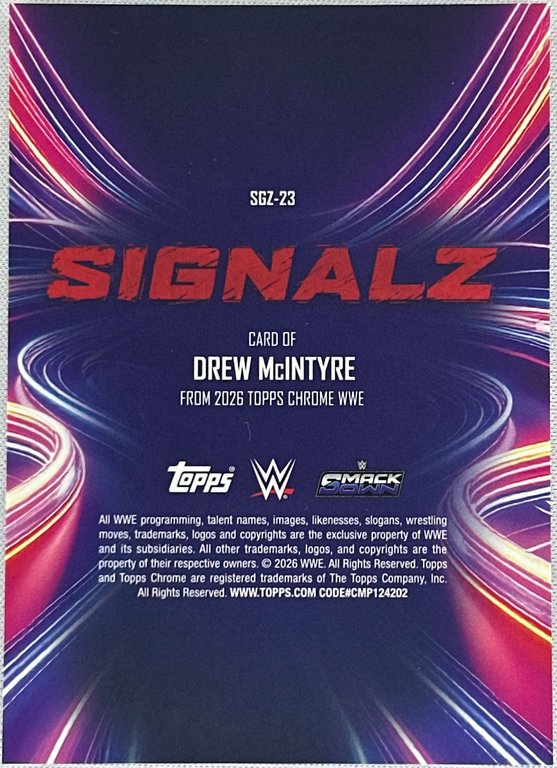 Topps Chrome WWE Drew McIntyre Signalz #SGZ-23-2