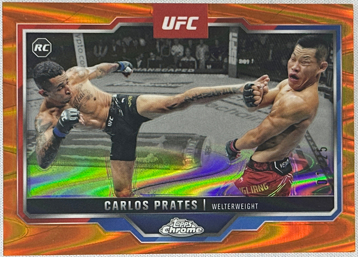 2025 Topps Chrome UFC Carlos Prates Rookie RC Orange /25 #40-1