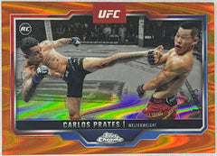 2025 Topps Chrome UFC Carlos Prates Rookie RC Orange /25 #40-1