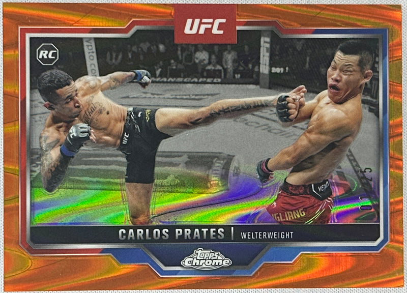 2025 Topps Chrome UFC Carlos Prates Rookie RC Orange /25 #40-1