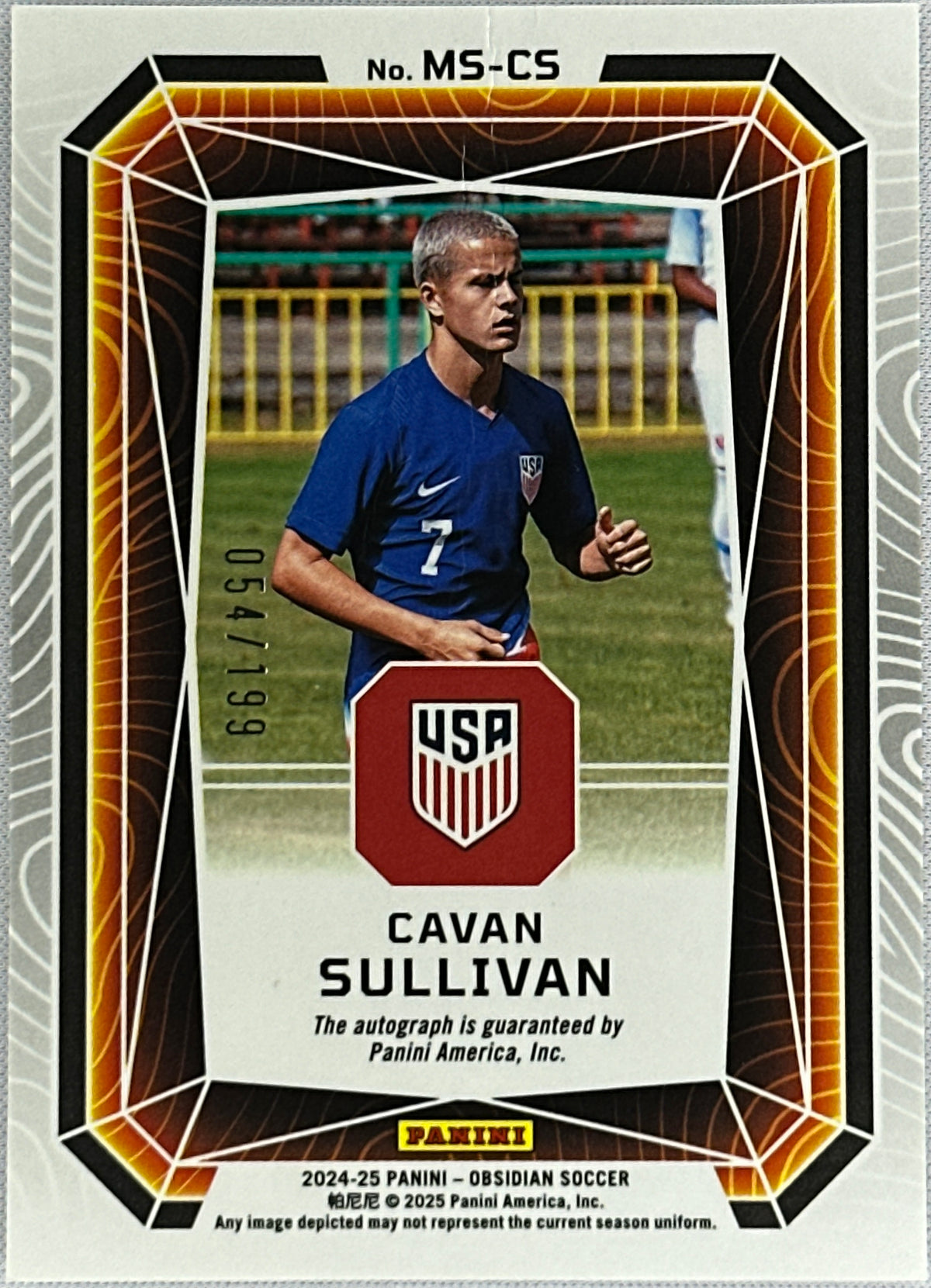 2024 Obsidian Cavan Sullivan Magmatic Auto /199 #MS-CS-2
