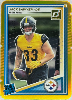2025 Donruss Jack Sawyer Press Proof Rated Rookie /25 #390-1