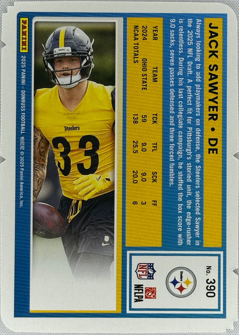 2025 Donruss Jack Sawyer Press Proof Rated Rookie /25 #390-2