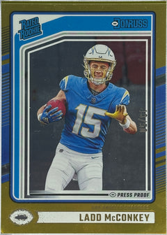 2024 Donruss Ladd McConkey Press Proof Rated Rookie /50 #328-1