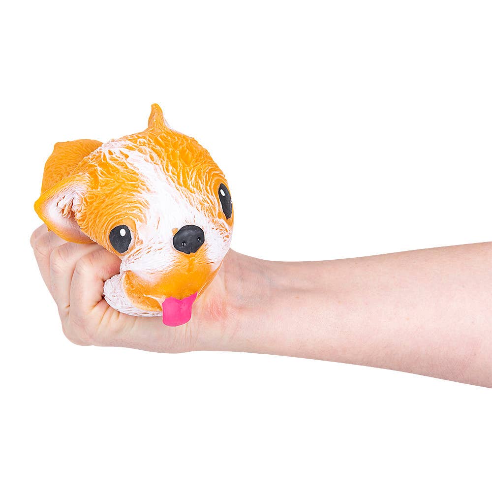 4" SQUISH AND STRETCH PUFFY DOG-4
