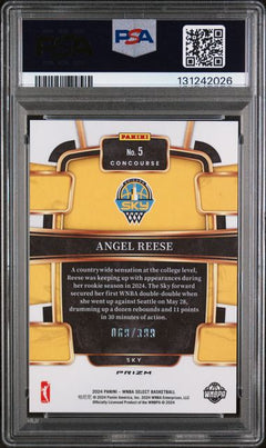 2024 Select WNBA Angel Reese Red & Blue Prizm /399 #5 PSA 10-2