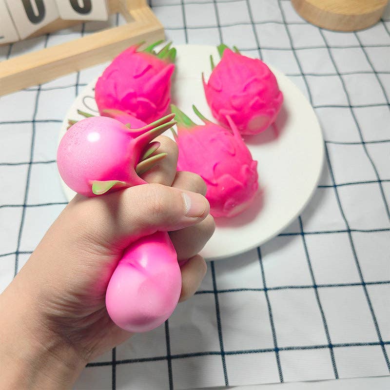 Simulation Fruit Mango Peach Dragon Fruit Squishy Slow Rising Stress Relief Squeeze Toy: Mango / 1 pc-13