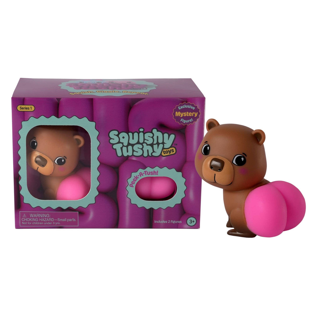 Squishy Tushy Toys 3" Figures Double Blind Box in Display