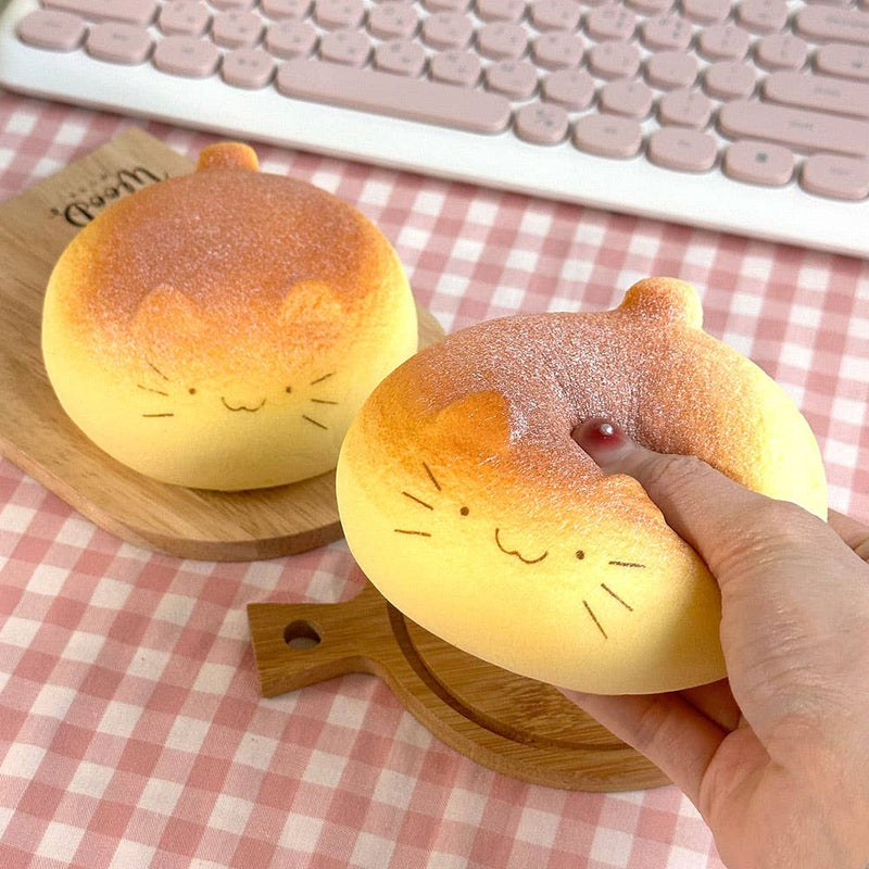 Cat Bread Squishy – Soft & Slow-Rebound Stress Toy-1