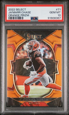 2022 Select Ja'Marr Chase Orange Prizm #71 PSA 10-1