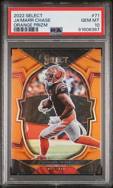 2022 Select Ja'Marr Chase Orange Prizm #71 PSA 10-1