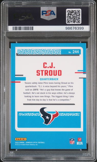 2023 Optic CJ Stroud #244 PSA Gem Mint 10