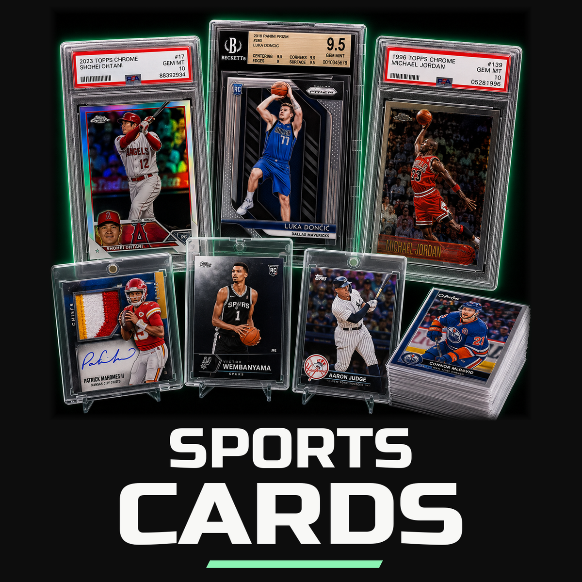 CollectX sports collection with matching category lettering