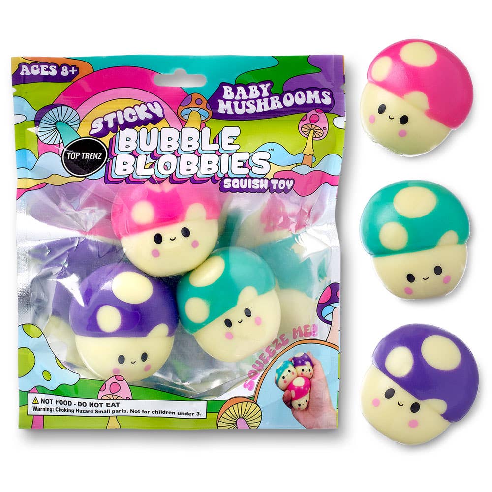 Sticky Bubble Blobbies - Baby Mushrooms-1