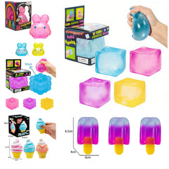 Nice Cube jelly hop & popsicle Translucent Slow Rising Stress Relief Squeeze Toy-1
