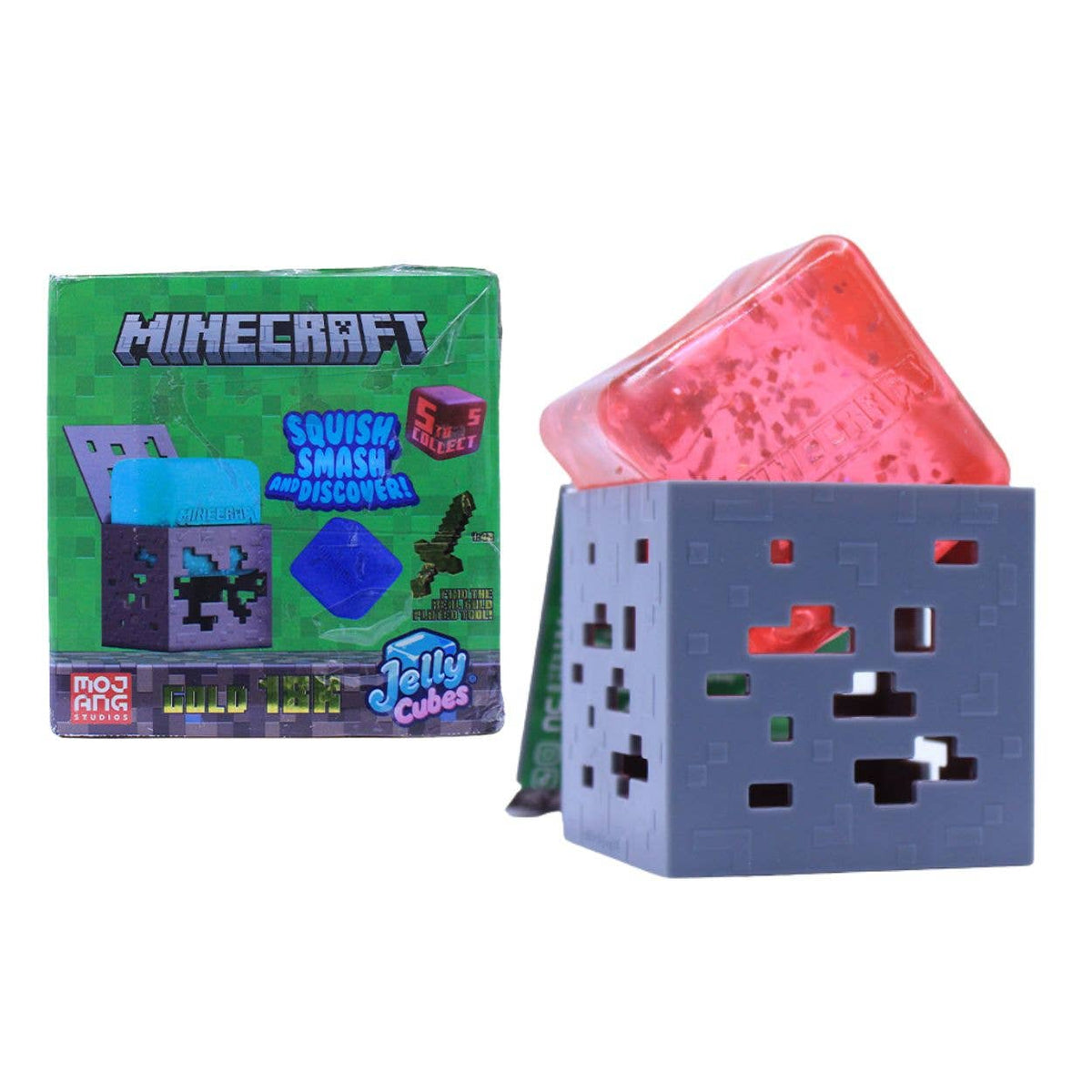 Minecraft Jelly Cube Squishy Toy Mystery Box in Display-1