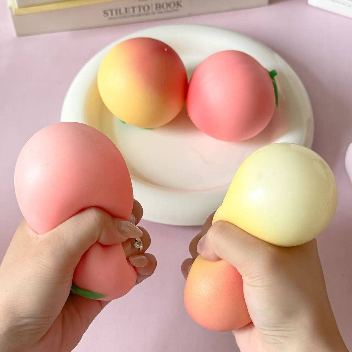 Simulation Fruit Mango Peach Dragon Fruit Squishy Slow Rising Stress Relief Squeeze Toy: Mango / 1 pc-7