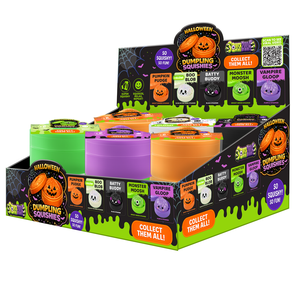 Fun Doh Halloween Dumpling Squishy Toy - 12/Display-2