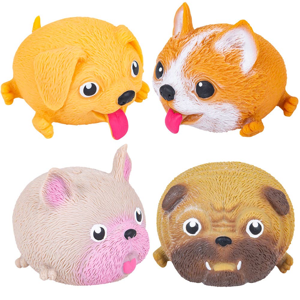 4" SQUISH AND STRETCH PUFFY DOG-2