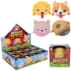 4" SQUISH AND STRETCH PUFFY DOG-9