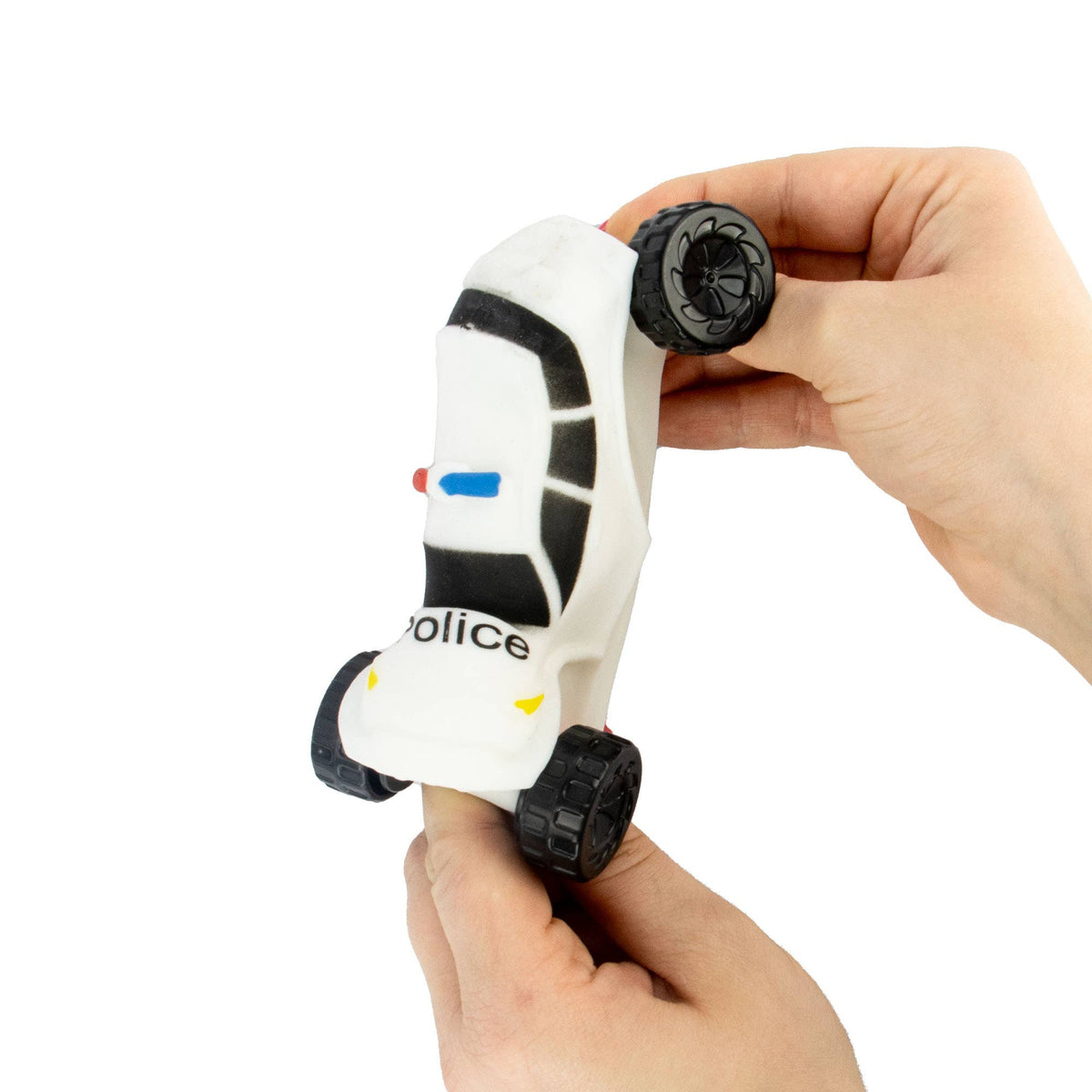 Stretch Wheels Sensory Police Car Toy-2