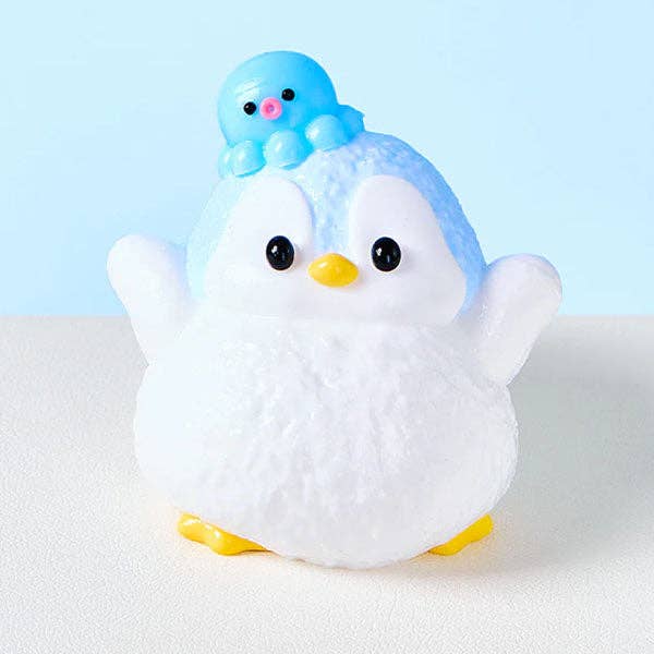 SqueezeSquad Taba Deluxe Premium Silicone Squishy Fidget Toy - Blue Penguin-2