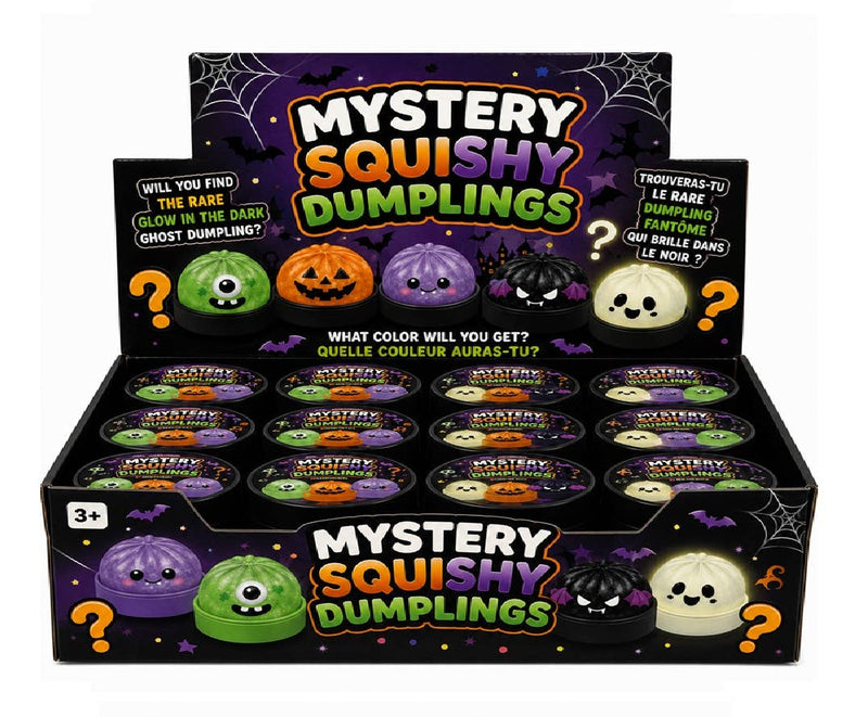 4" Halloween Glitter Jelly Dumpling - Black Steamer-1