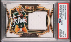 2020 Select Jordan Love Auto Prizm White #JLO Patch /35 PSA Mint 9-1