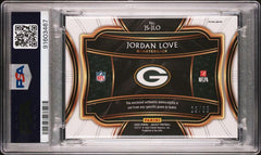 2020 Select Jordan Love Auto Prizm White #JLO Patch /35 PSA Mint 9-2