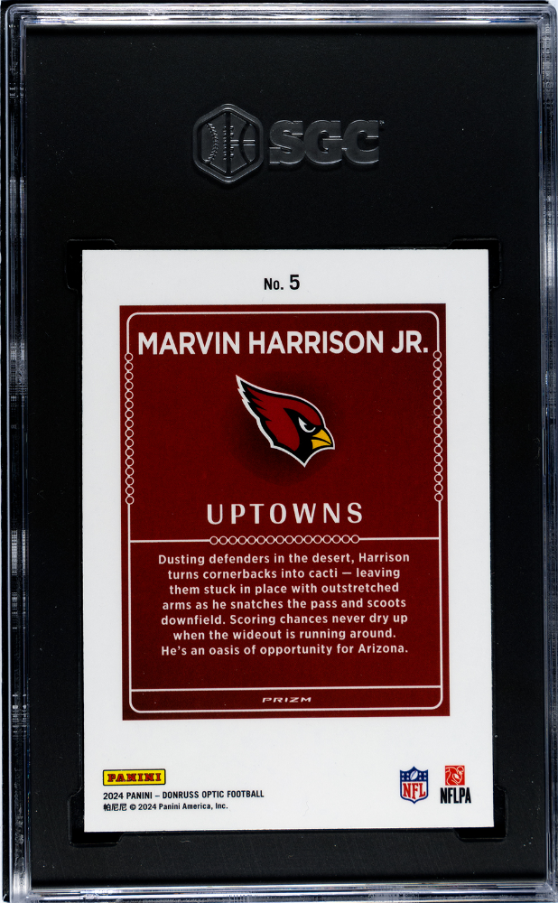 2024 Donruss Optic Marvin Harrison Jr. Uptowns #5 SGC Mint+ 9.5