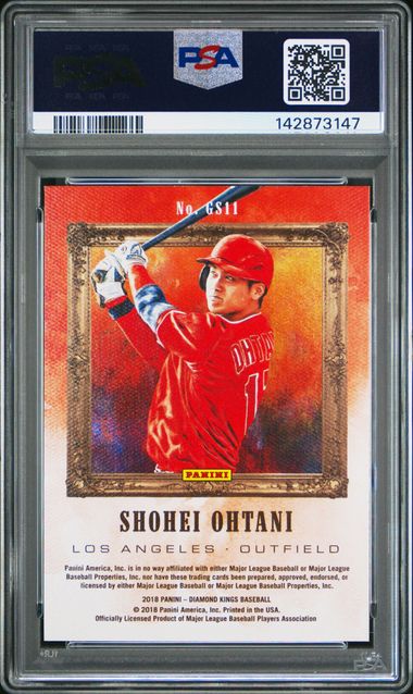 2018 Panini Diamond Kings Shohei Ohtani Gallery of Stars #GS11 PSA 9-2