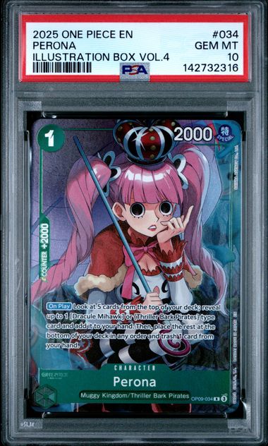 2025 Perona Illustration Box Vol. 4 OP09-034 PSA 10-1