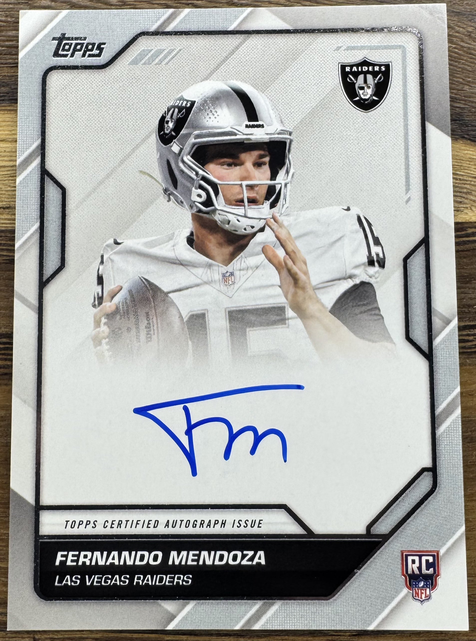 2026 Topps Flagship Fernando Mendoza First Sginature Auto FFS-FM-1